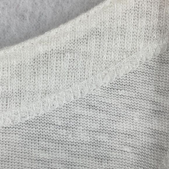 EILEEN FISHER Tank Top S Linen Slub Jersey Tunic Scoop Neck Racerback White - Picture 6 of 16